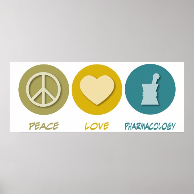 Póster Farmacología de amor por la paz (Frente)