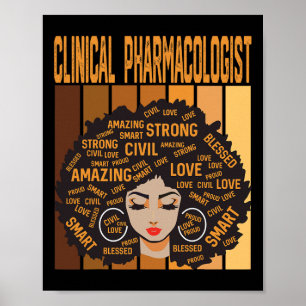 Póster Farmacólogo Clínico Poderoso Mon de la Historia Ne