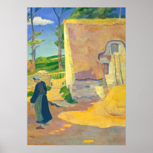 Póster Farmhouse at Le Pouldu, 1890 (oil on canvas)
