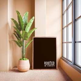 Póster Farmhouse Brown Christian faith letter Poster