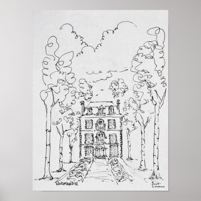 Póster Farmhouse Horse Farm | Normandy, France (Frente)