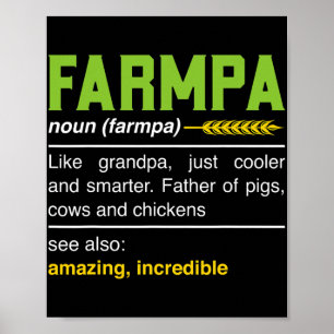 Póster Farmpa Graciosa Agricultura Granjero Definición Ab