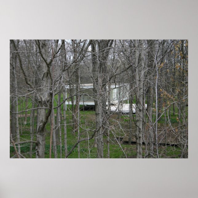 Póster Farnsworth House, Woods (Frente)