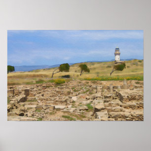 Póster Faro acuático