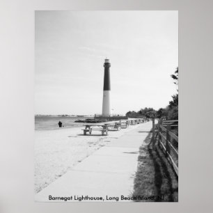 Póster Faro Barnegat, isla de Long Beach