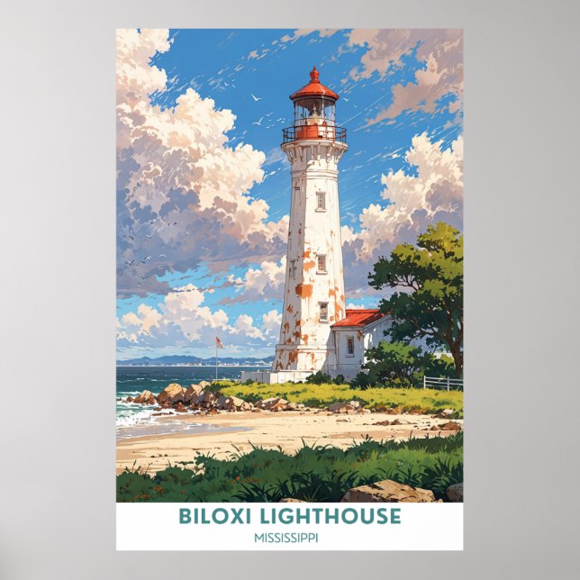 Póster Faro Biloxi, Misisipi (Frente)