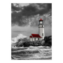 Faro Cabo Blanco en blanco y negro