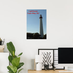 Póster Faro, Cabo May, NJ