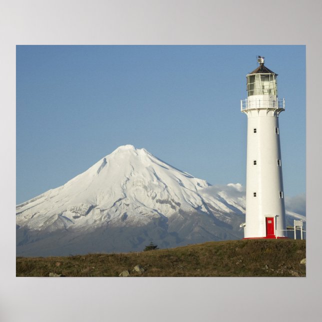 Póster Faro Cape Egmont y Mt Taranaki/Mt (Frente)