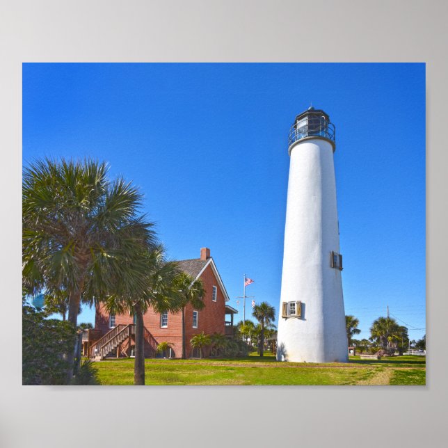 Póster Faro Cape St. George, Florida (Frente)