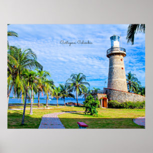 Póster Faro, Cartagena, Colombia
