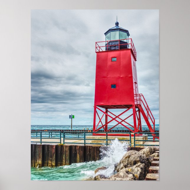 Póster Faro Charlevoix South Pierhead (Frente)