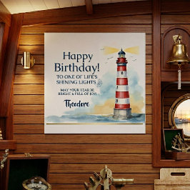 Póster Faro Cumpleaños Luz Brillante
