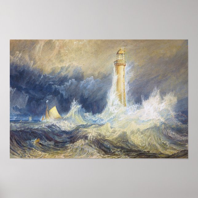 Póster Faro de Bell Rock Joseph Mallord William Turner (Frente)