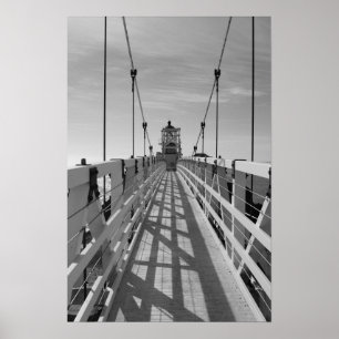 Póster Faro de Bonita del punto, San Fransisco, B&W