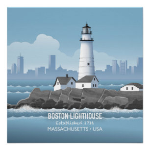 Póster Faro de Boston