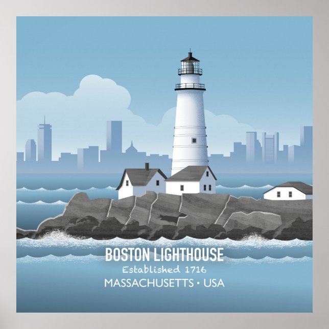 Póster Faro de Boston (Frente)