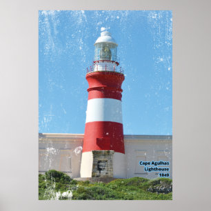 Póster Faro de Cabo Agulhas 1849