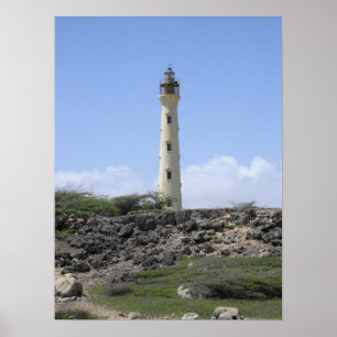 Póster Faro de California en Aruba