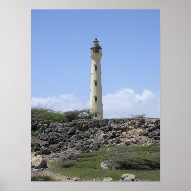Póster Faro de California en Aruba (Frente)