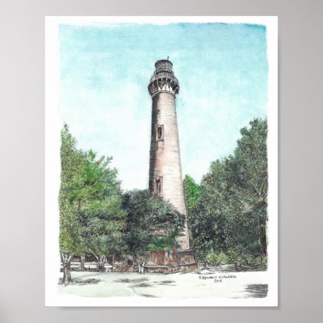 Póster Faro de Currituck Beach (Frente)