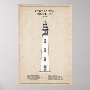 Póster Faro de entrada de Ponce de León - Florida - SBD
