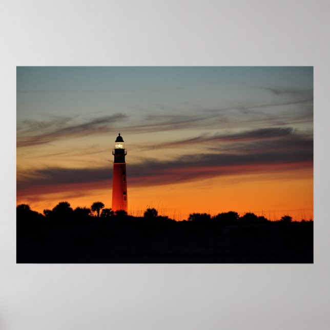 Póster Faro de entrada Ponce Sherbet Naranja Sky Poster (Frente)