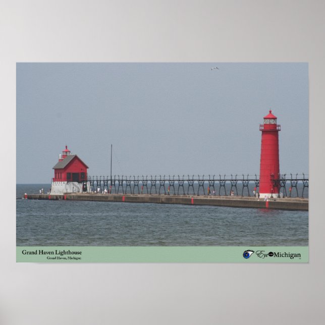 Póster Faro de Grand Haven - Michigan (Frente)