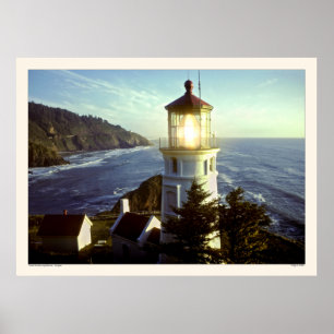 Póster Faro de Heceta del punto - Oregon