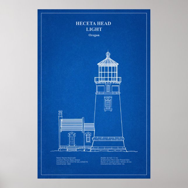 Póster Faro de Heceta Head - Oregón – AD (Frente)