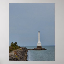 Póster Faro de Huron en Huron, Ohio en una