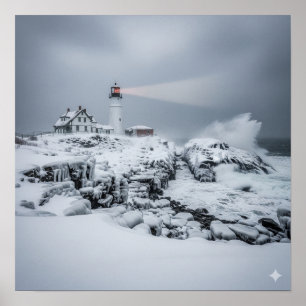 Póster Faro de invierno