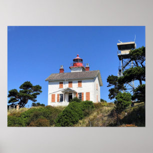 Póster Faro de la Bahía Yaquina, Newport, Oregón
