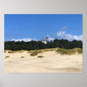 Póster Faro de la Bahía Yaquina, Newport, Oregón