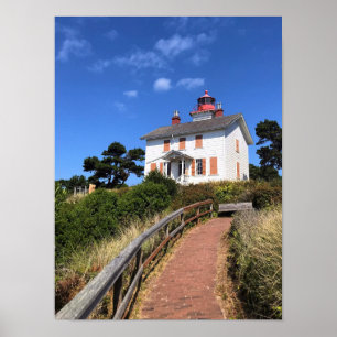Póster Faro de la Bahía Yaquina, Newport, Oregón