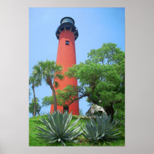 Póster Faro de la entrada de Júpiter, la Florida