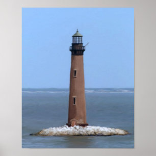 Póster faro de la isla de arena