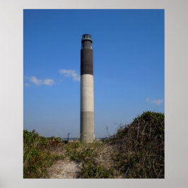 Póster Faro de la Isla de Oak, Carolina del Norte