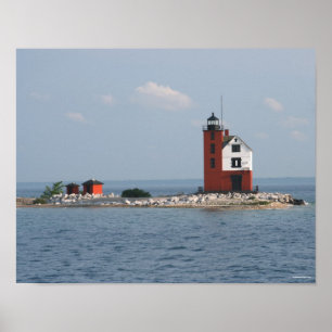 Póster Faro de la isla redonda