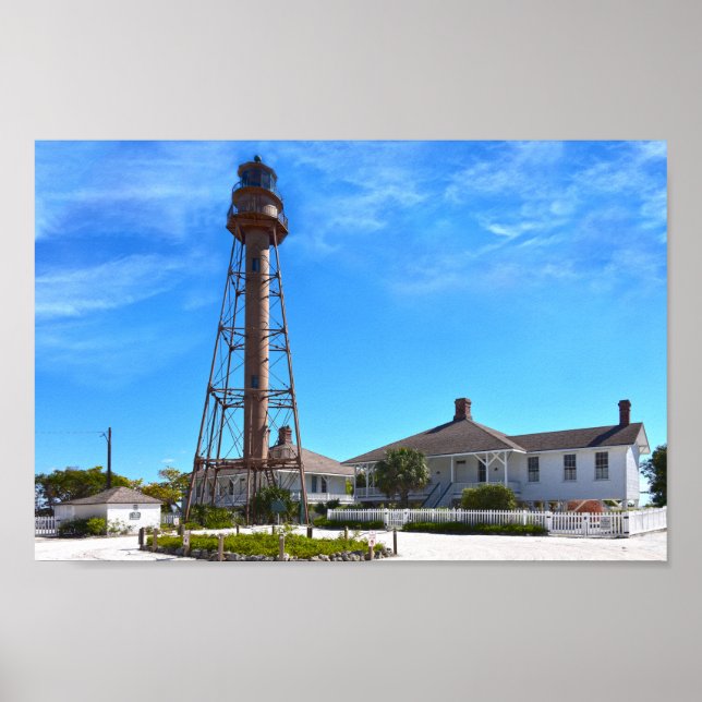 Póster Faro de la isla Sanibel (Frente)