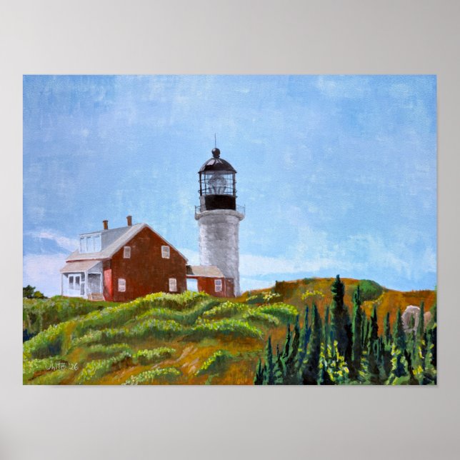 Póster Faro de la Isla Seguin (Frente)
