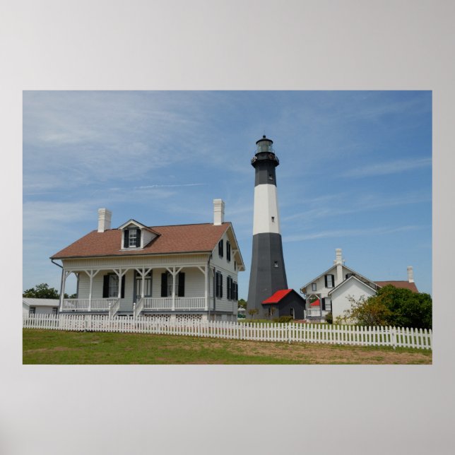 Póster Faro de la isla Tybee (Frente)