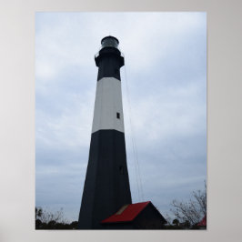 Póster Faro de la isla Tybee en una foto