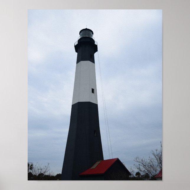 Póster Faro de la isla Tybee en una foto (Frente)