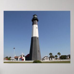 Póster Faro de la isla Tybee, Savannah GA