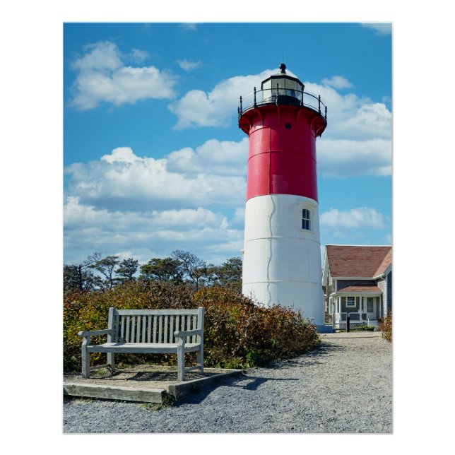 Póster Faro de la playa de Nauset en Cape Cod (Anverso)