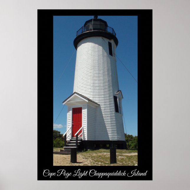 Póster Faro de luz de Cape Poge Chappaquiddick Island (Frente)