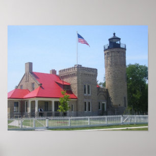 Póster Faro de Mackinac