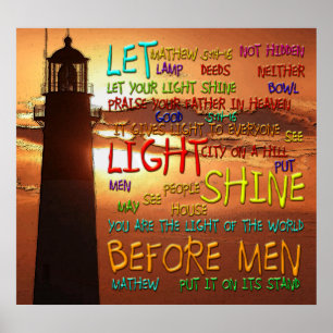 Póster Faro de Mathew 5:14-16 2