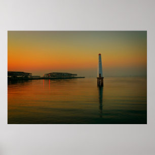 Póster Faro de Melbourne del puerto